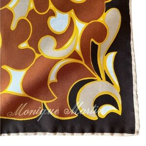 Monique Martin Brown and Yellow Scarf